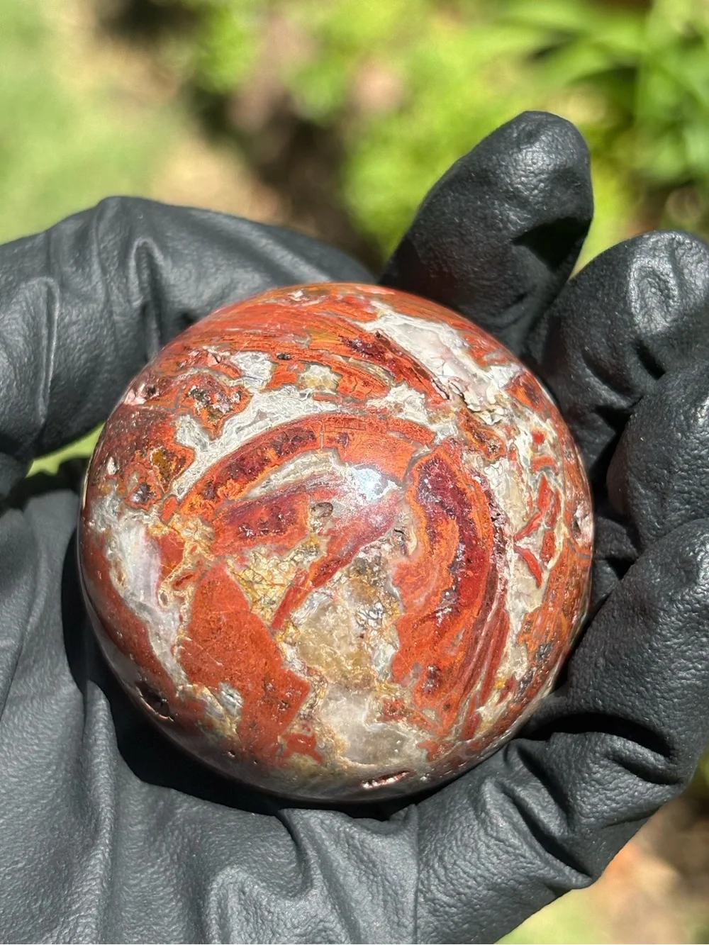 Warring State Agate Crystal Sphere with Natural Imperfections